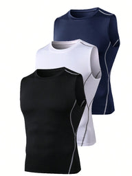Atrex 3 Pack Compression Tank Tops
