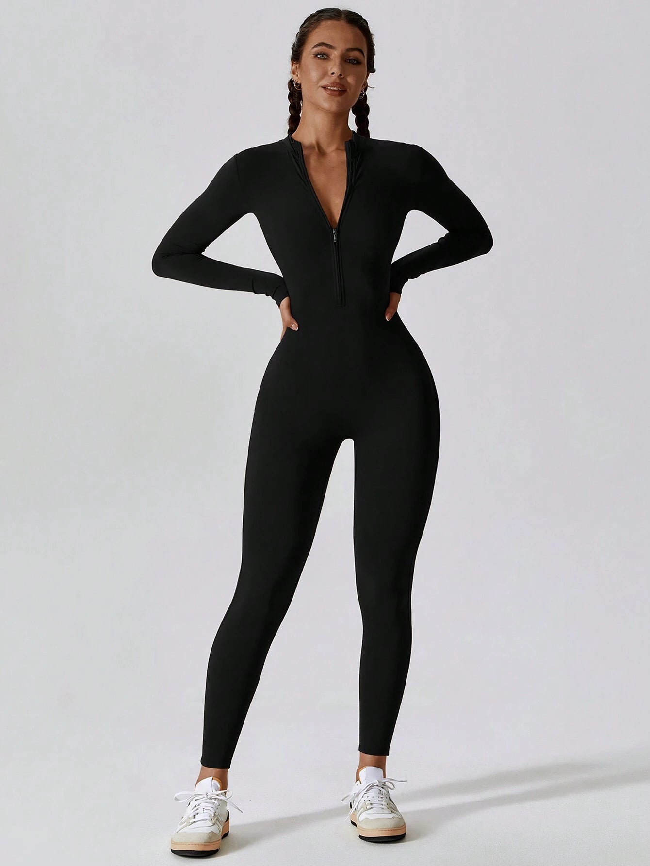 Atrex Women's Long Sleeved Slim Fit Jumpsuit