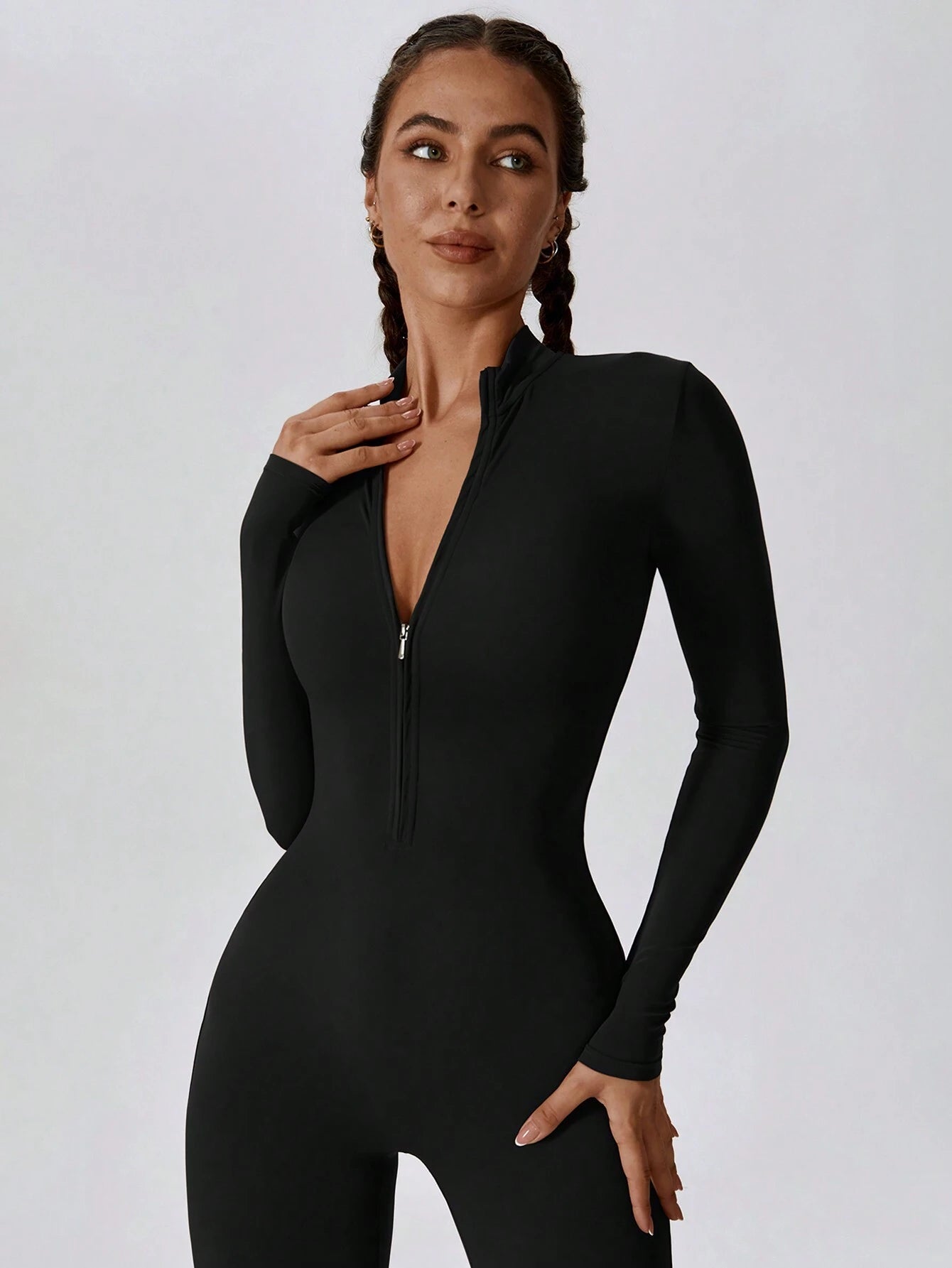 Atrex Women's Long Sleeved Slim Fit Jumpsuit