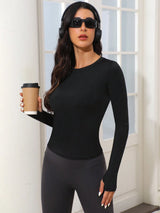 Atrex Women's Round Neck Long Sleeve Top