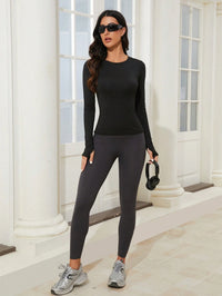 Atrex Women's Round Neck Long Sleeve Top