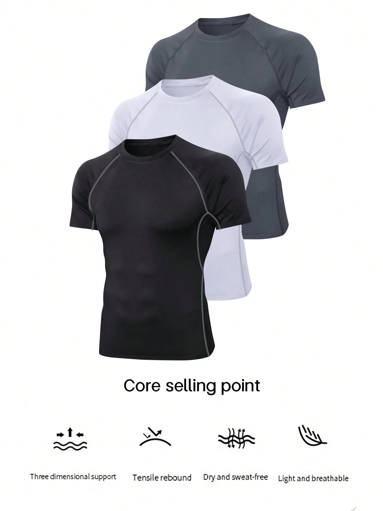Atrex 3 pack Compression Shirts
